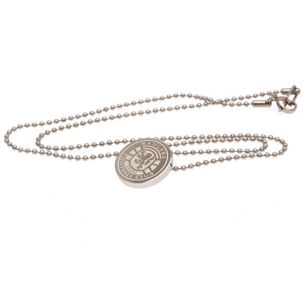 rangers fc ready crest stainless steel pendant & chain