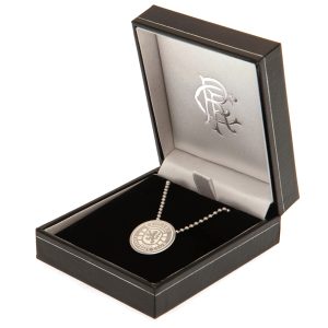 rangers fc ready crest stainless steel pendant & chain
