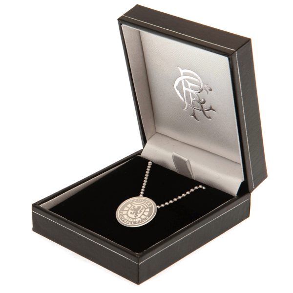 rangers fc ready crest stainless steel pendant & chain