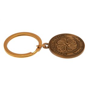 celtic fc antique gold crest keyring