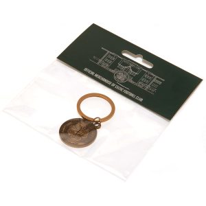 celtic fc antique gold crest keyring