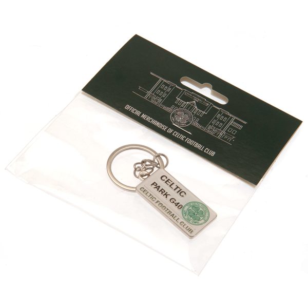 celtic fc embossed street sign keyring