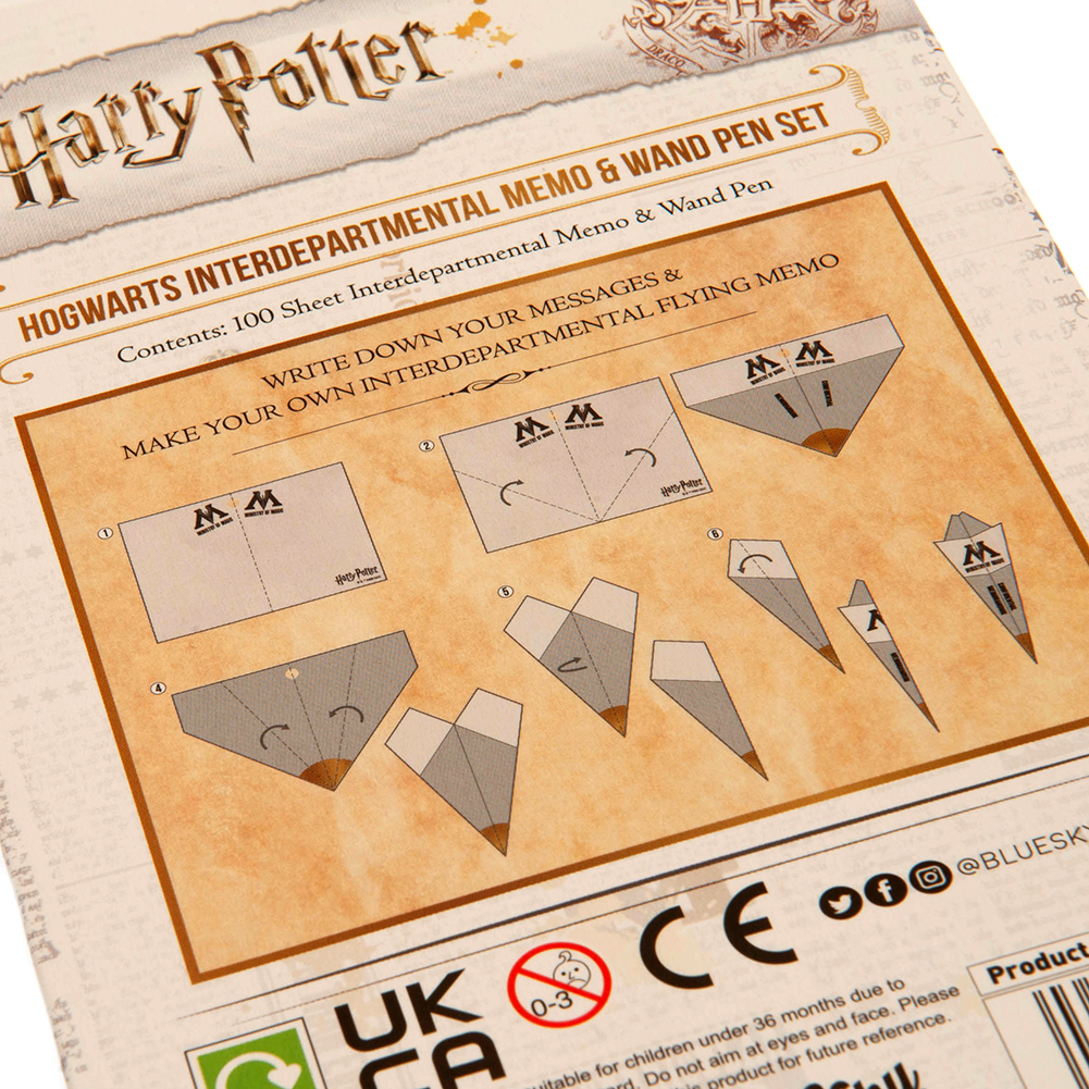 harry potter memo pad & pen set