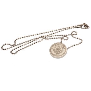 manchester city fc stainless steel pendant & chain