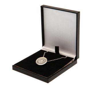 manchester city fc stainless steel pendant & chain