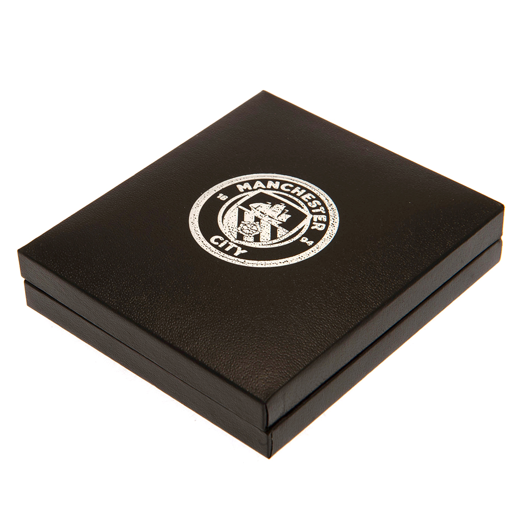 manchester city fc stainless steel pendant & chain