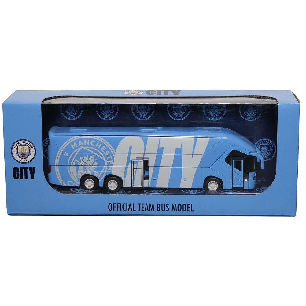 manchester city fc diecast team bus manchester city fc diecast team bus