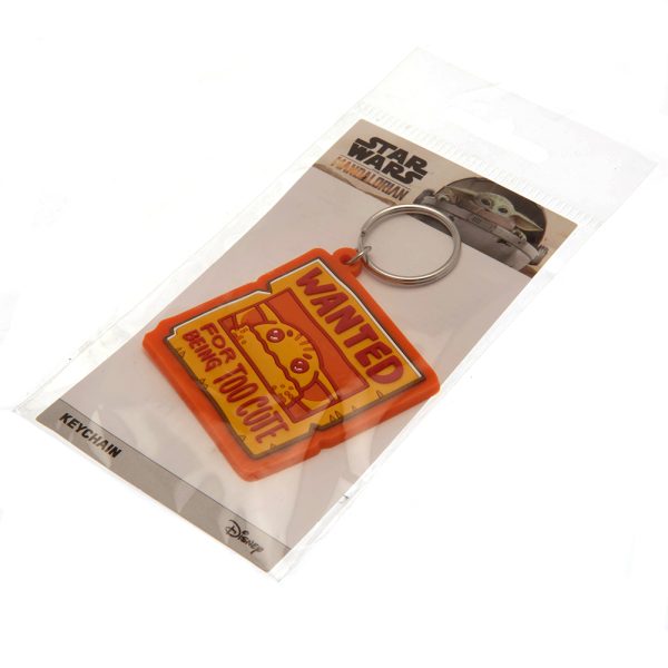star wars: the mandalorian pvc keyring wanted