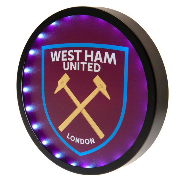 west ham united fc metal led logo sign