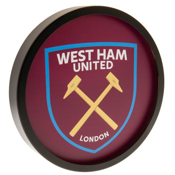 west ham united fc metal led logo sign