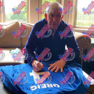 rangers fc 1972 greig signed shirt (framed)