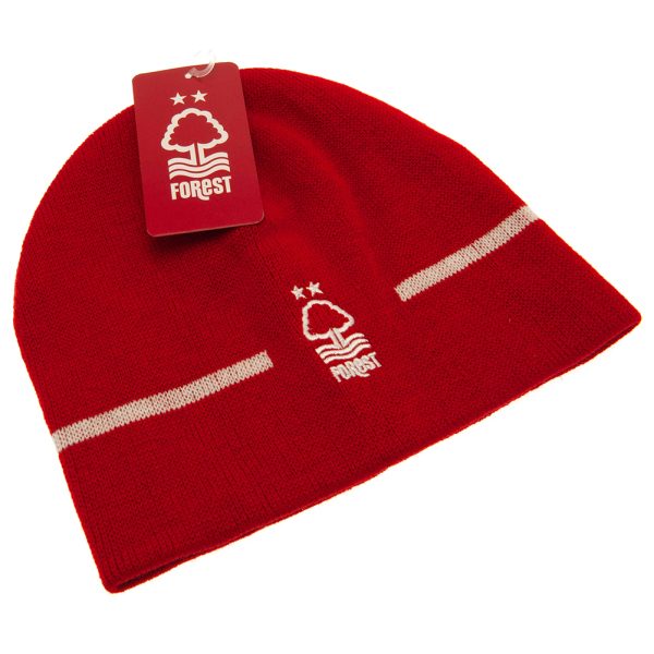 nottingham forest fc stripe beanie