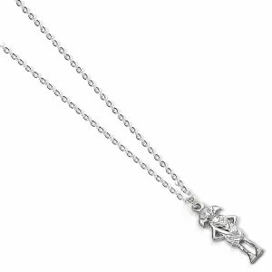 harry potter silver plated necklace dobby house elf