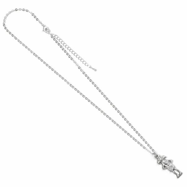 harry potter silver plated necklace dobby house elf