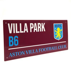 aston villa fc colour street sign