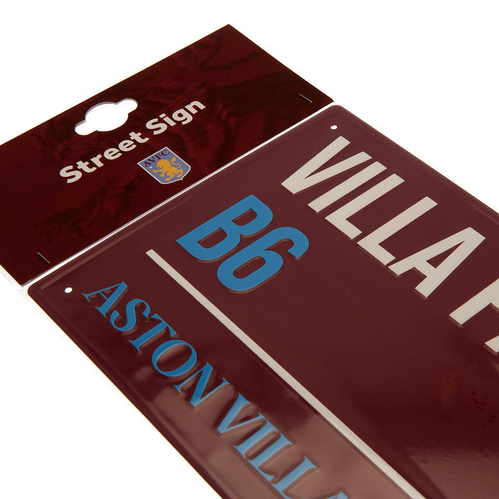 aston villa fc colour street sign aston villa fc colour street sign
