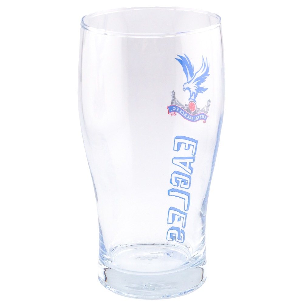 crystal palace fc tulip pint glass crystal palace fc tulip pint glass