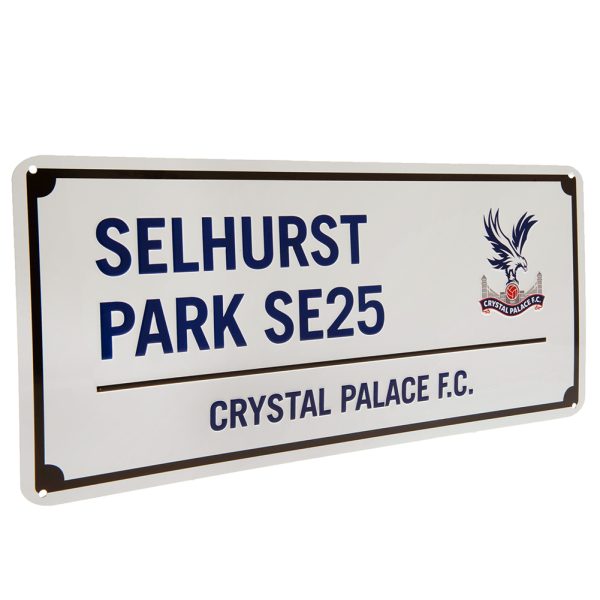 crystal palace fc blue text street sign