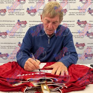 liverpool fc 1986 dalglish signed shirt (framed)