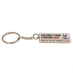 crystal palace fc embossed street sign keyring