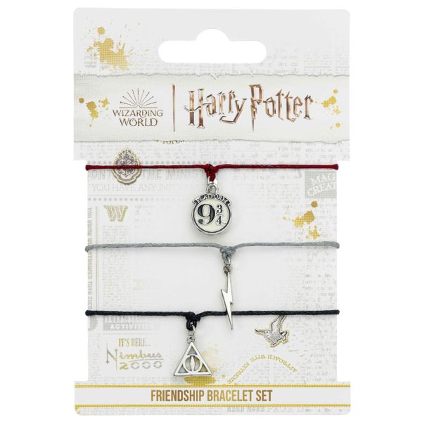 harry potter friendship bracelet set deathly hallows