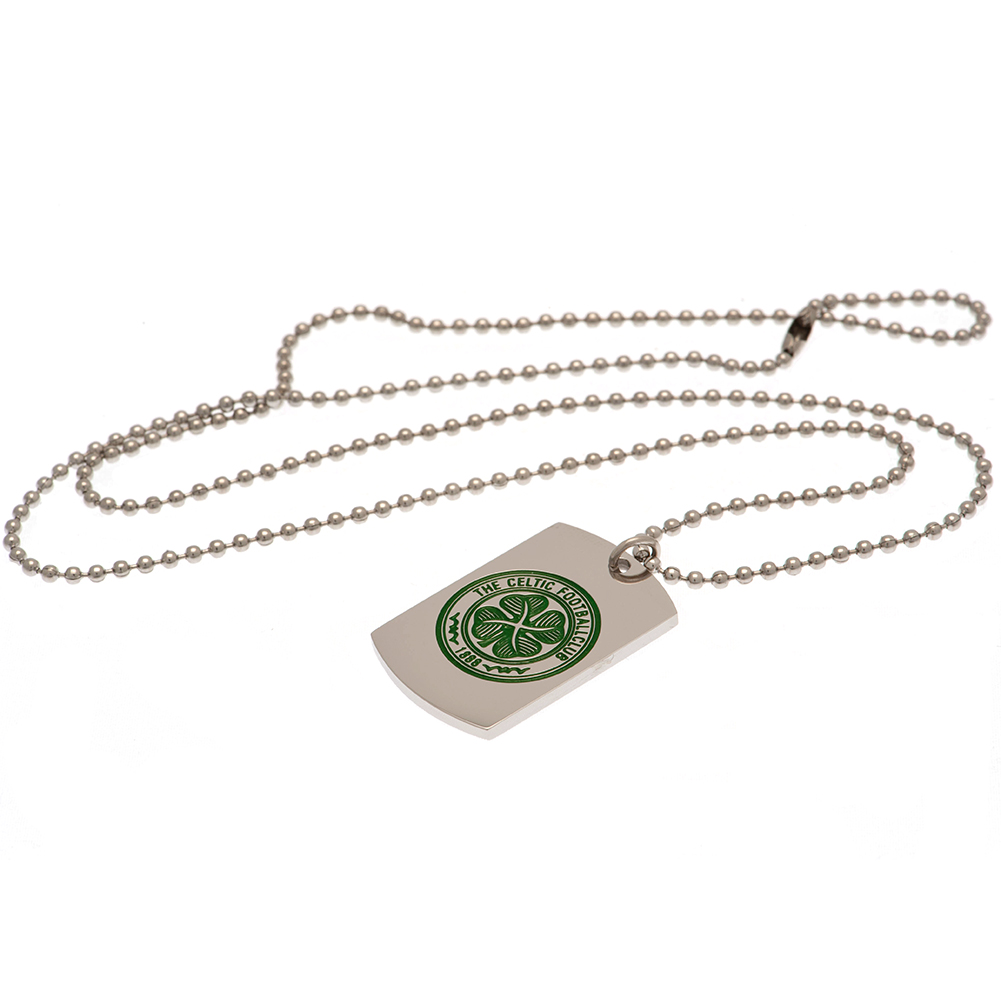 celtic fc enamel crest dog tag & chain celtic fc enamel crest dog tag & chain