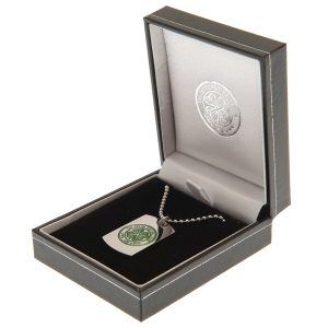 celtic fc enamel crest dog tag & chain