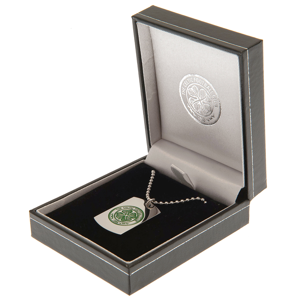 celtic fc enamel crest dog tag & chain celtic fc enamel crest dog tag & chain