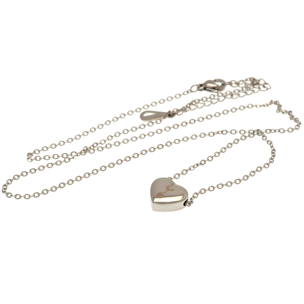 tottenham hotspur fc stainless steel heart necklace