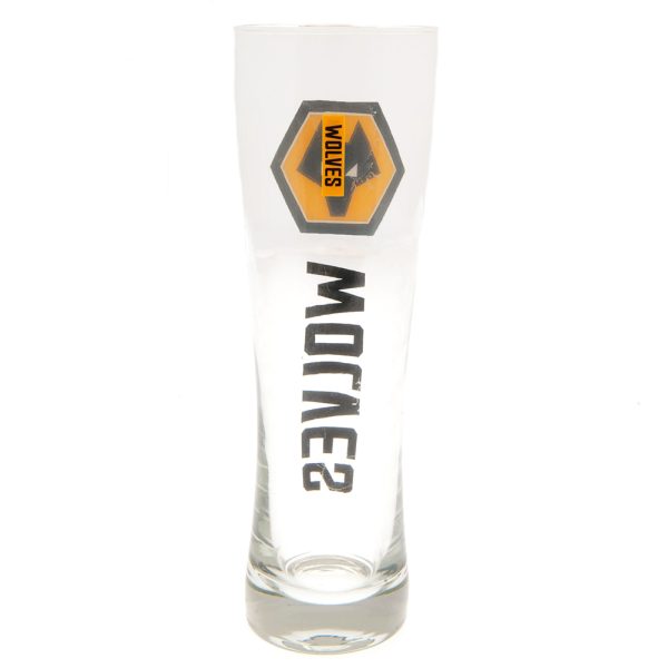 wolverhampton wanderers fc tall beer glass