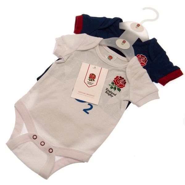 england rfu 2 pack bodysuit 0/3 mths pc