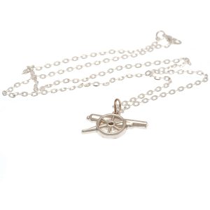 arsenal fc silver plated boxed pendant gn