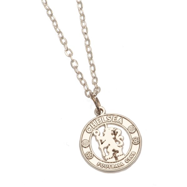 chelsea fc silver plated boxed pendant cr