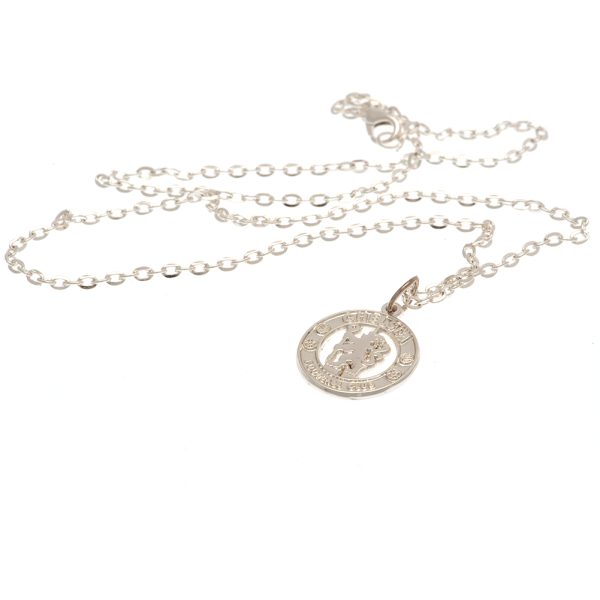 chelsea fc silver plated boxed pendant cr