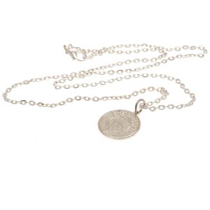 manchester city fc silver plated boxed pendant