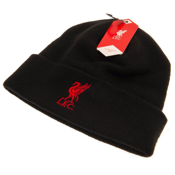 liverpool fc black cuff beanie