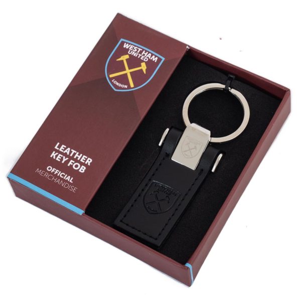 west ham united fc leather key fob