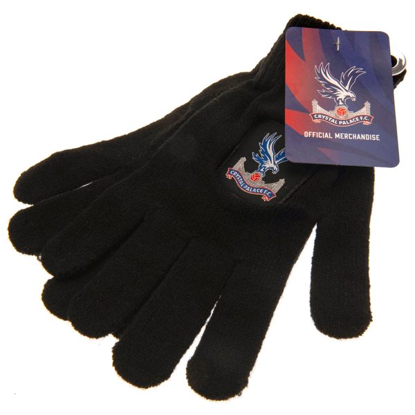 crystal palace fc knitted gloves junior