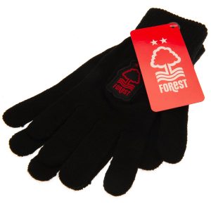 nottingham forest fc knitted gloves junior