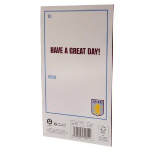 aston villa fc crest birthday card