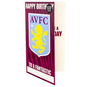 aston villa fc personalised birthday card