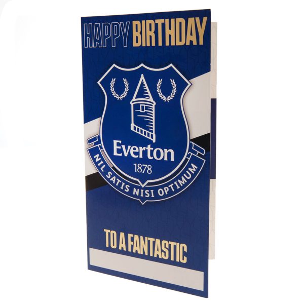 everton fc personalised birthday card