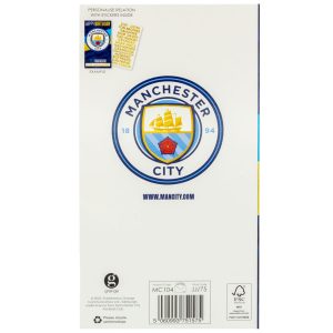 manchester city fc personalised birthday card