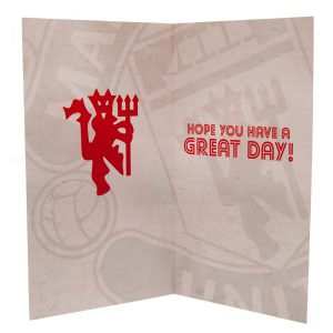 manchester united fc retro shirt birthday card