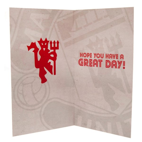 manchester united fc retro shirt birthday card