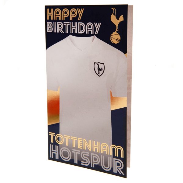 tottenham hotspur fc retro shirt birthday card