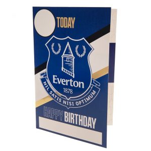 everton fc birthday card with stickers