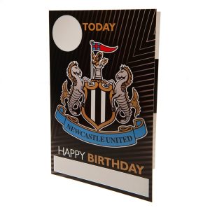 newcastle united fc birthday card with stickers