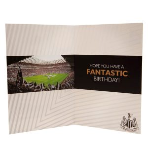newcastle united fc birthday card with stickers