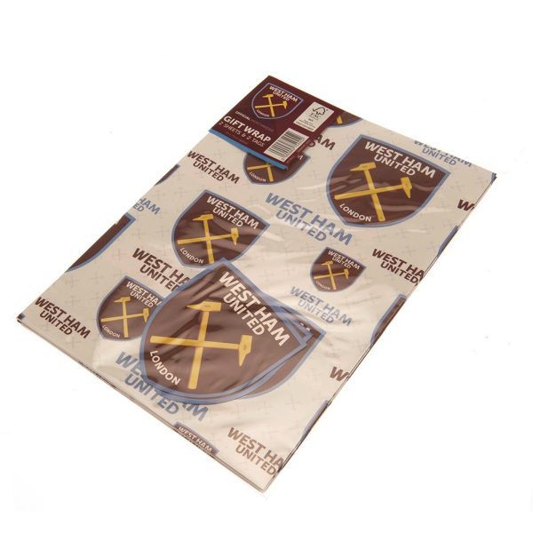 west ham united fc text gift wrap